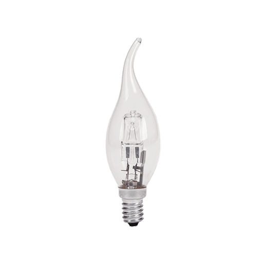 لامپ هالوژن 28 وات شمعی اشکی شفاف پارس شهابآرتا نور